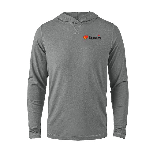 Main Image for  Grey Heather Long Sleeve Hooded Tee