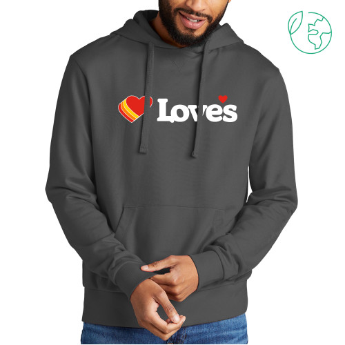  Allmade Dark Grey Organic French Terry Pullover Hoodie - Loves Travel Stops & Country Stores Loves Primary Mark Flat