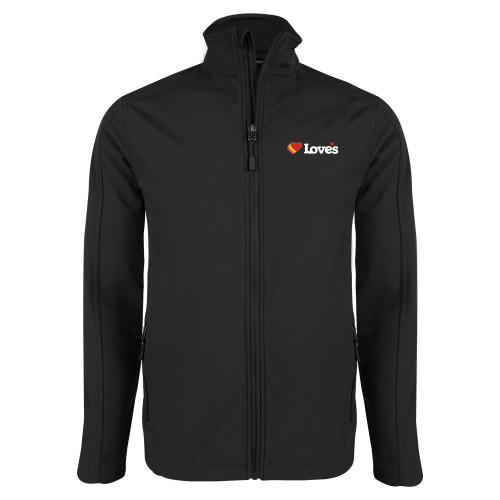  Black Softshell Jacket - Loves Travel Stops & Country Stores Loves Primary Mark Flat