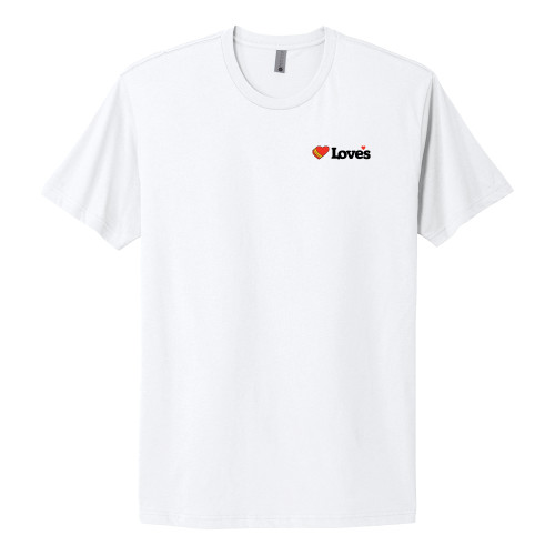  Next Level White Heavyweight Cotton Tee - Loves Travel Stops & Country Stores Loves Primary Mark Flat