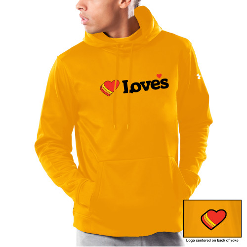 Under Armour Gold Armour Fleece Hoodie - Loves Travel Stops & Country Stores Loves Primary Mark Flat