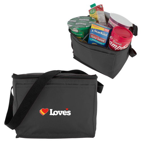  Six Pack Grey Cooler - Loves Travel Stops & Country Stores Loves Primary Mark Flat