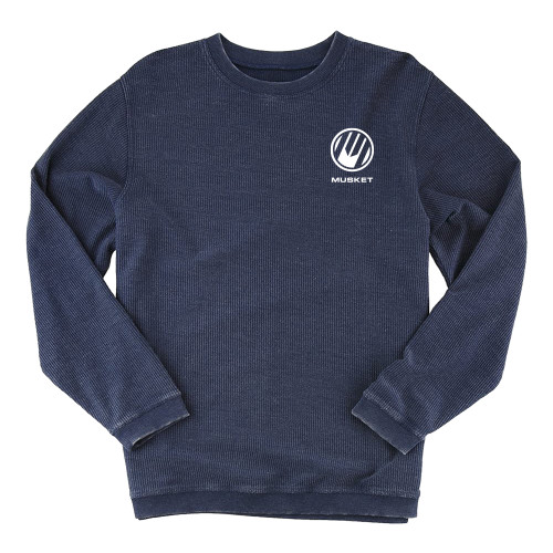  Boxercraft Womens Navy Corded Crew - Loves Travel Stops & Country Stores Musket Stacked