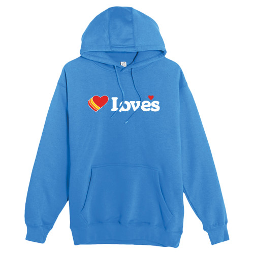  Lane Seven Royal Fleece Pullover Hoodie - Loves Travel Stops & Country Stores Loves Primary Mark Flat