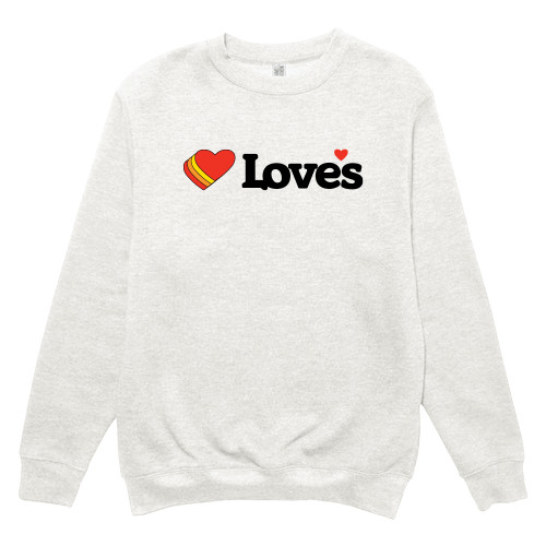  Lane Seven Oatmeal Fleece Crew - Loves Travel Stops & Country Stores Loves Primary Mark Flat