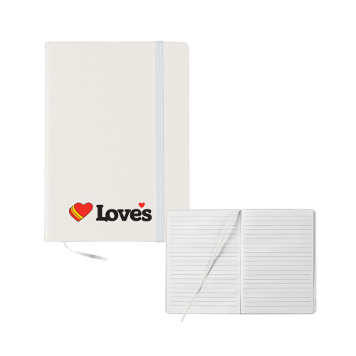  5x7 White Hard Cover Journal - Loves Travel Stops & Country Stores Loves Primary Mark Flat