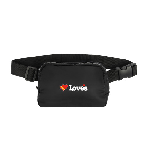  Anywhere Black Belt Bag - Loves Travel Stops & Country Stores Loves Primary Mark Flat