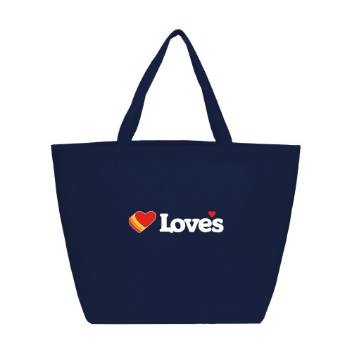  Yaya Non Woven Navy Shopper Tote - Loves Primary Mark