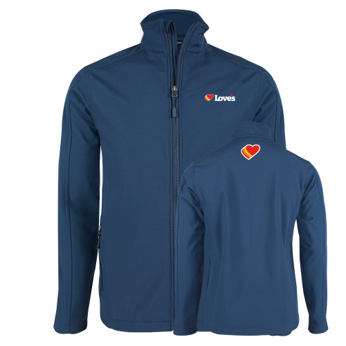  Navy Softshell Jacket - Loves Travel Stops & Country Stores Loves Primary Mark Flat
