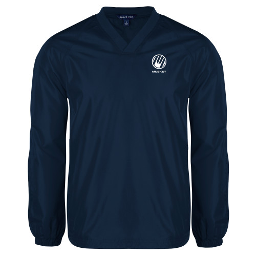  Navy V Neck Raglan Windshirt - Loves Travel Stops & Country Stores Musket Stacked