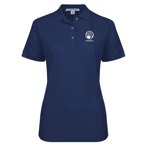  Womens Silk Touch Navy Pique Polo - Loves Travel Stops & Country Stores Musket Stacked