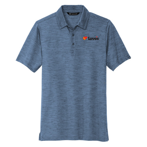  TravisMathew Riviera Blue Auckland Slub Polo - Loves Travel Stops & Country Stores Loves Primary Mark Flat