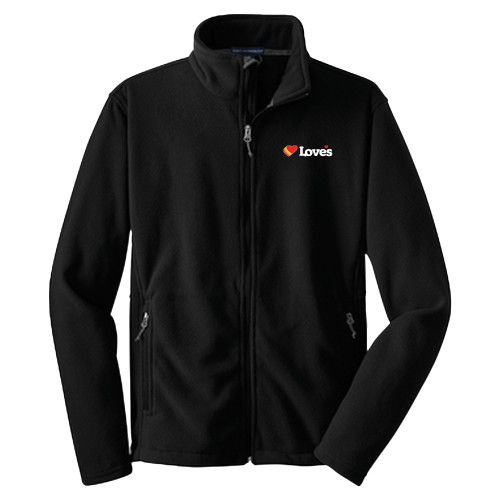  Youth Black Fleece Full Zip Jacket - Loves Travel Stops & Country Stores Loves Primary Mark Flat