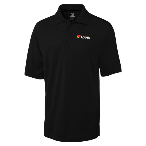  C&B Black Advantage TriBlend Pique Polo - Loves Travel Stops & Country Stores Loves Primary Mark Flat