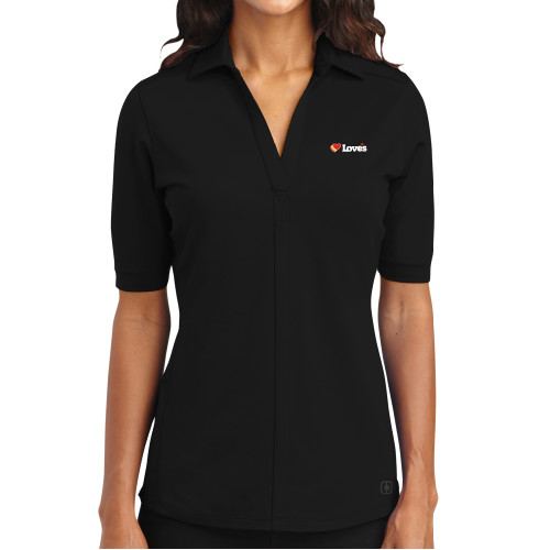  OGIO Womens Black Metro Polo - Loves Travel Stops & Country Stores Loves Primary Mark Flat