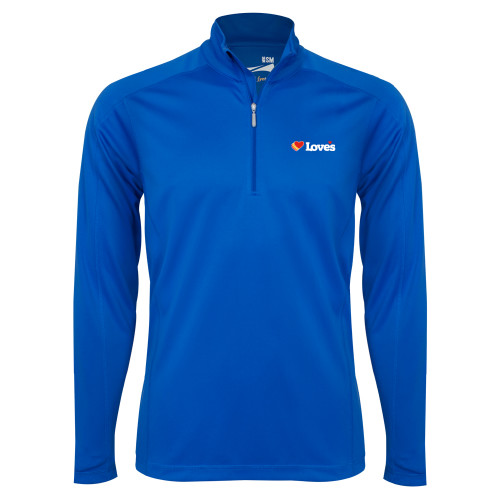  Syntrel Royal Interlock 1/4 Zip - Loves Travel Stops & Country Stores Loves Primary Mark Flat