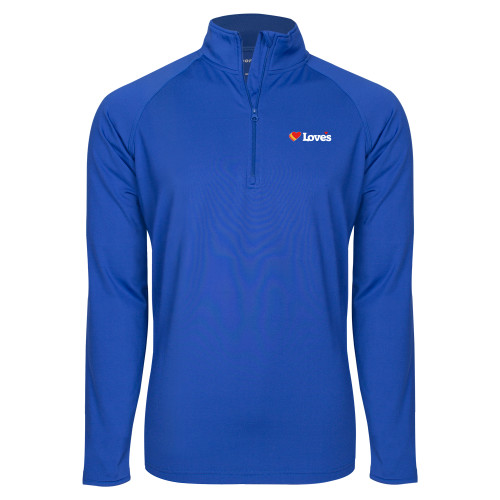 Sport Tek Royal Sport Wick Stretch 1/2 Zip Pullover - Loves Travel Stops & Country Stores Loves Primary Mark Flat