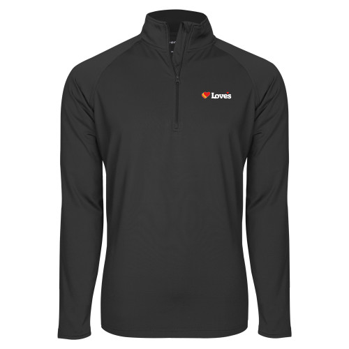  Sport Tek Charcoal Sport Wick Stretch 1/2 Zip Pullover - Loves Travel Stops & Country Stores Loves Primary Mark Flat