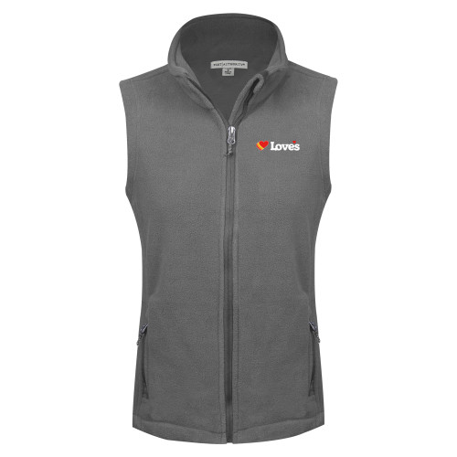 Main Image for  Womens Charcoal Fleece Full Zip Vest