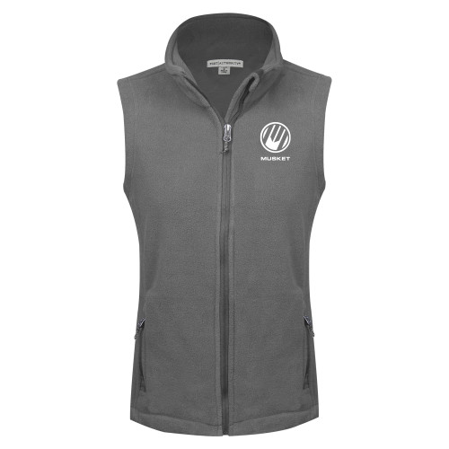  Womens Charcoal Fleece Full Zip Vest - Loves Travel Stops & Country Stores Musket Stacked