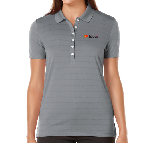  Callaway Womens Steel Grey Opti Vent Polo - Loves Travel Stops & Country Stores Loves Primary Mark Flat