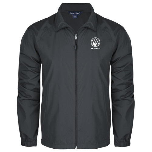  Charcoal Full Zip Wind Jacket - Loves Travel Stops & Country Stores Musket Stacked