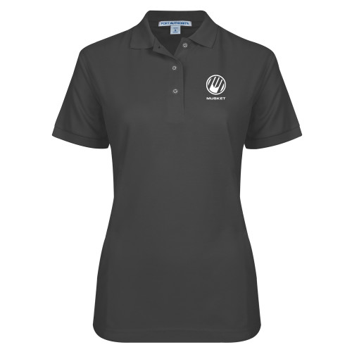  Womens Silk Touch Charcoal Pique Polo - Loves Travel Stops & Country Stores Musket Stacked