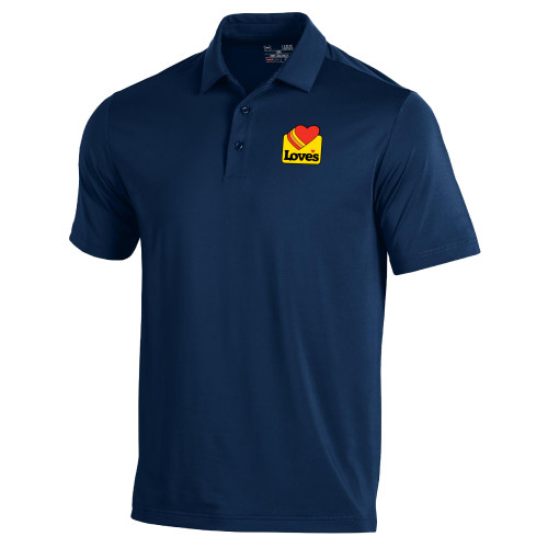  Under Armour Navy Performance Polo - Loves Badge