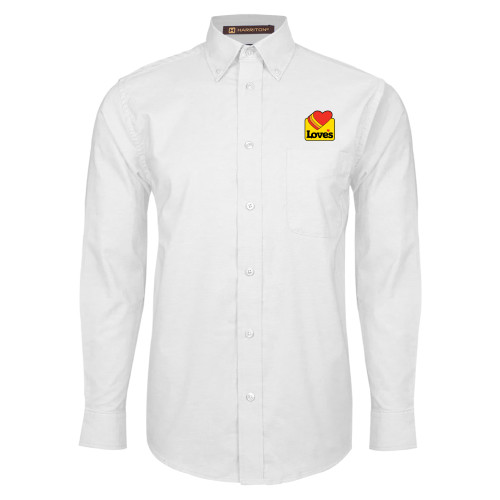  White Oxford Long Sleeve Shirt - Loves Badge
