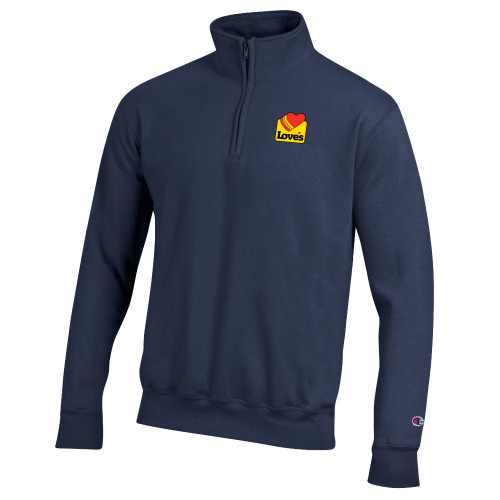  Champion Navy Fleece 1/4 Zip - Loves Badge