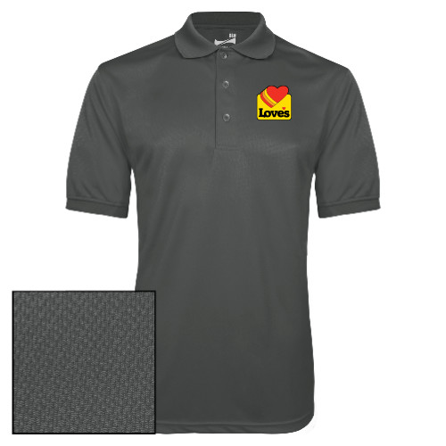  Charcoal Dry Mesh Polo - Loves Badge