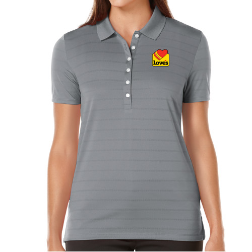  Callaway Womens Steel Grey Opti Vent Polo - Loves Badge