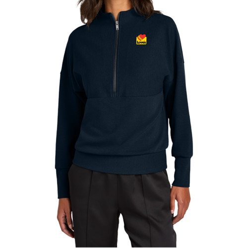  Mercer+Mettle Womens Night Navy 1/4 Zip - Loves Badge