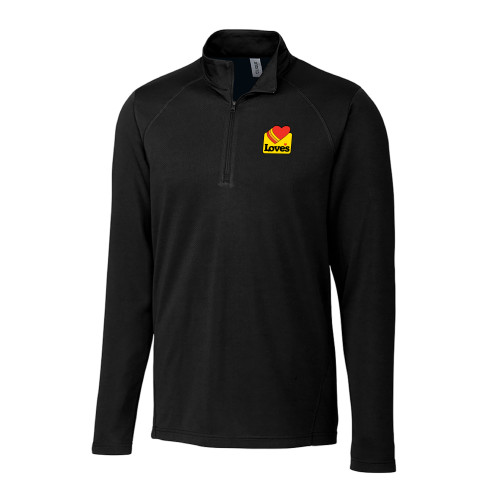  C&B Black Clique Ice Pique Half Zip - Loves Badge
