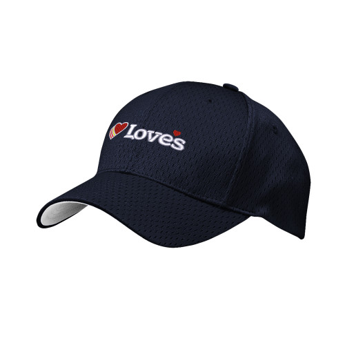  Navy Pro Mesh Structured Hat - Loves Travel Stops & Country Stores Loves Primary Mark Flat