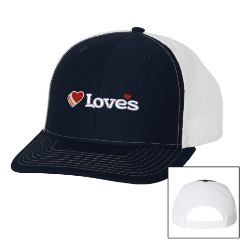  Richardson Navy/White Trucker Hat - Loves Travel Stops & Country Stores Loves Primary Mark Flat