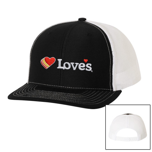  Richardson Black/White Trucker Hat - Loves Travel Stops & Country Stores Loves Primary Mark Flat