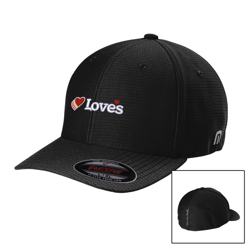  TravisMathew Black Flexback Cap - Loves Travel Stops & Country Stores Loves Primary Mark Flat