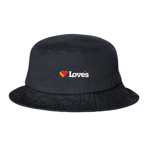  Sportsman Black Bucket Hat - Loves Travel Stops & Country Stores Loves Primary Mark Flat