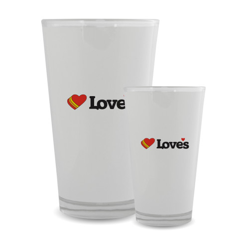  Full Color Glass 17oz - Loves Travel Stops & Country Stores Loves Primary Mark Flat
