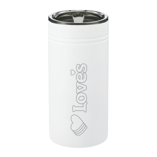  Sherpa Vacuum White Tumbler & Insulator 12oz - Loves Travel Stops & Country Stores Loves Primary Mark Flat Engraved