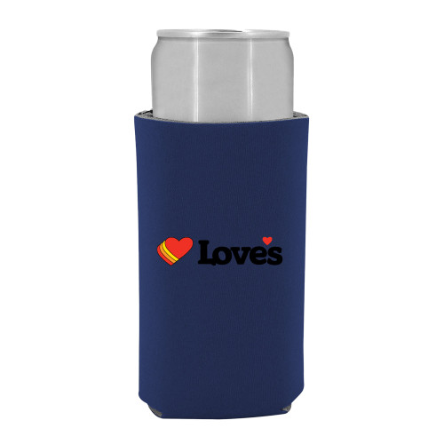  Slim Navy Can Holder - Loves Travel Stops & Country Stores Loves Primary Mark Flat