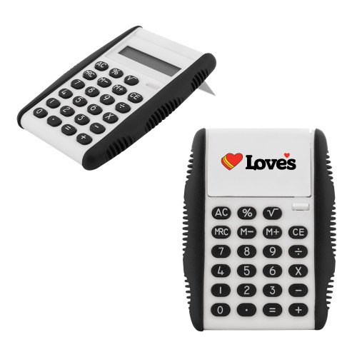  White Flip Cover Calculator - Loves Travel Stops & Country Stores Loves Primary Mark Flat