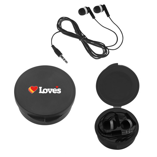  Ear Buds in Black Case - Loves Travel Stops & Country Stores Loves Primary Mark Flat