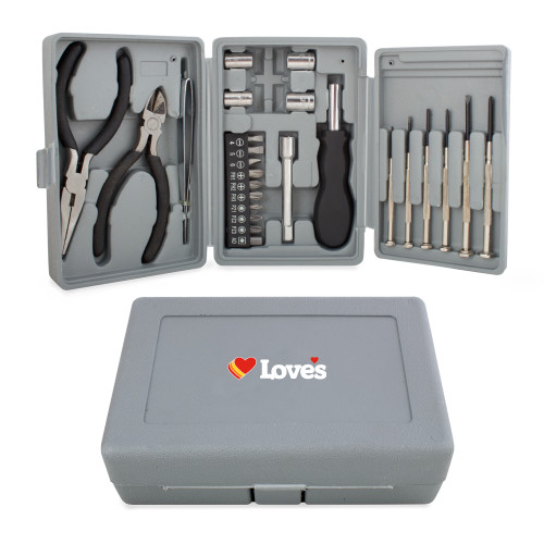 Compact 26 Piece Deluxe Tool Kit - Loves Travel Stops & Country Stores Loves Primary Mark Flat