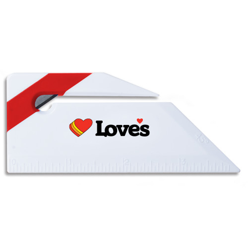  Angled Red Stripe Letter Opener - Loves Travel Stops & Country Stores Loves Primary Mark Flat