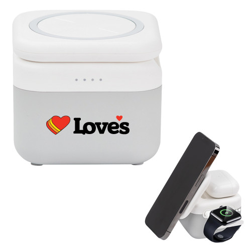  3 in 1 Mag Max Modularized Wireless Charger - Loves Travel Stops & Country Stores Loves Primary Mark Flat