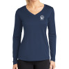 Thumbnail image for  Womens Navy Performance Long Sleeve V Neck Shirt