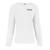 Thumbnail image for  Womens White Long Sleeve Hooded Tee