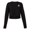 Thumbnail image for Bella + Canvas Womens Black Cropped Fleece Crew